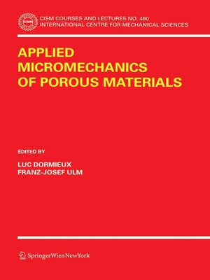 cover image of Applied Micromechanics of Porous Materials